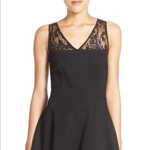 BB Dakota Tulane Lace Back Fit and Flare Dress